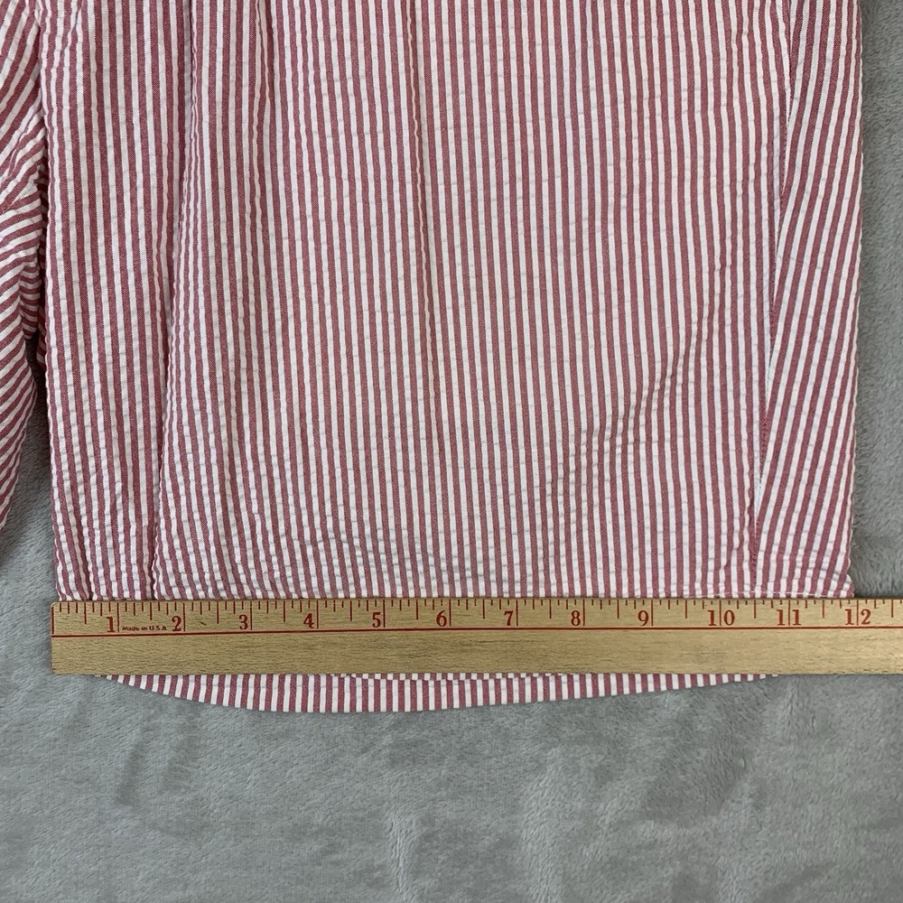 Jos A Banks Seersucker Shorts Mens 34* Red White Stripe Stays Cool Cotton Preppy - Picture 5 of 8